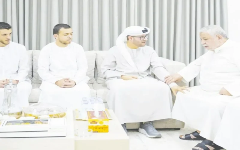 أحمد مبارك المزروعي يزور عائلة آلاء نادر إثر الاعتداءات الإيرانية